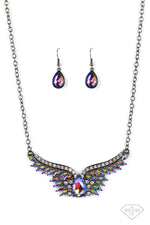 Load image into Gallery viewer, Smoldering Shimmer Multi Empire Diamond Necklace
