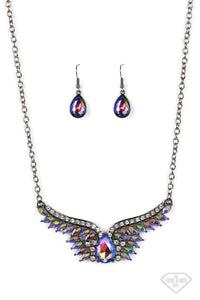 Smoldering Shimmer Multi Empire Diamond Necklace