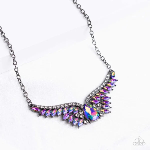 Smoldering Shimmer Multi Empire Diamond Necklace